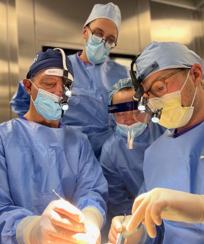 dentist performing surgery